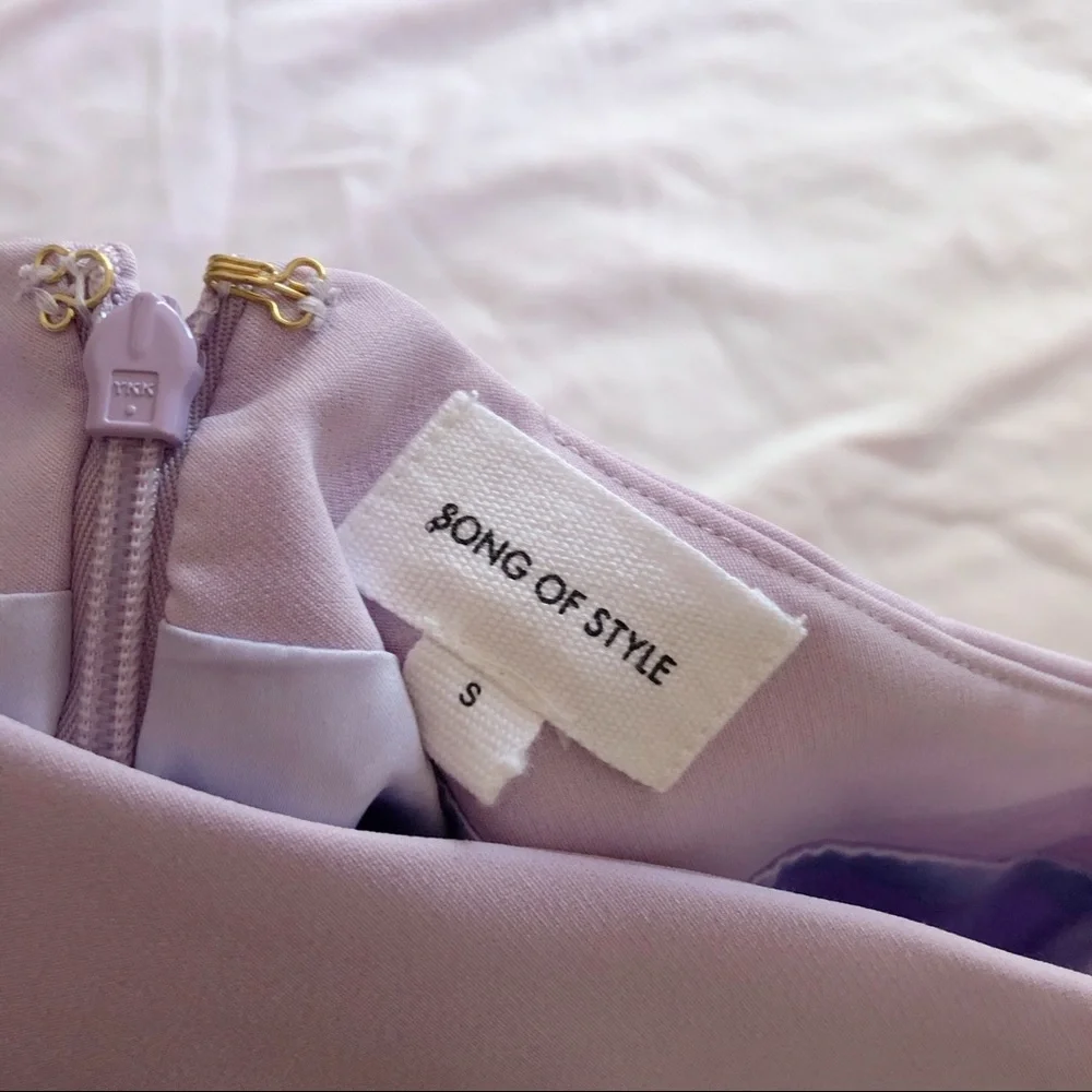 revolve song of style ⋆ ruffle lilac skirt